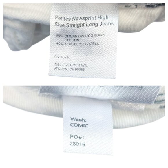 REFORMATION Comic Print High Rise Straight Jeans – Size 24P - Picture 9 of 16